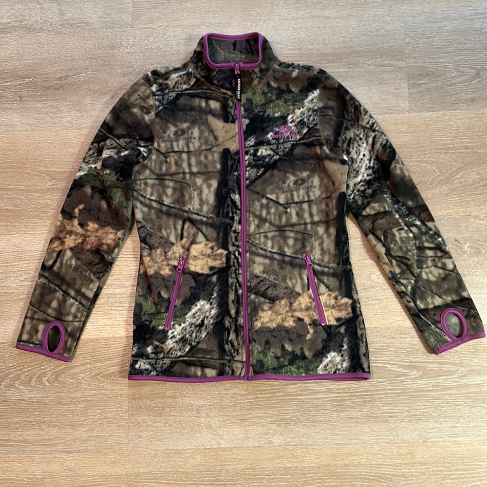 Mossy Oak Break-Up Ladies Full Zip Micro Fleece Lightweight Jacket